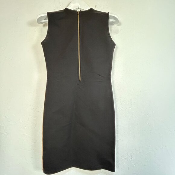 Torn By Ronny Kobo Womens Black & Tan Colorblock Sleeveless Bodycon Dress Medium - Picture 2 of 9
